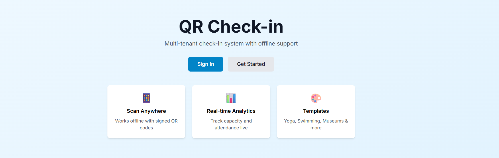 QR Checkin - QR code check-in management